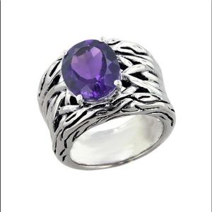 AUTHENTIC Effy sterling silver/amethyst ring